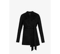 Joseph Womens Black Cenda Double-faced Wool and Cashmere-blend Coat 4