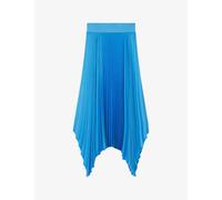 Joseph Womens Dark Arctic Pleated Asymmetric-hem Woven Midi Skirt 14