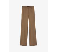 Joseph Womens Frozen Mocha Bi-stretch Flare-leg Mid-rise Stretch-cotton Trousers 10