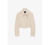 Joseph Womens Ivory/clay Josset Tweed-texture Woven Jacket 8