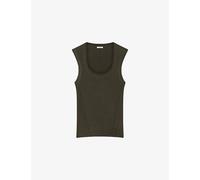 Joseph Womens Joseph Alaou Ribbed Knitted Tank Top Palm Leaf L