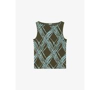 Joseph Womens Joseph Aouda Knitted Cotton-Blend Top Palm Leaf/Chambray L