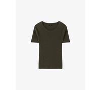 Joseph Womens Joseph Belarb Ribbed Knitted Top Palm Leaf L