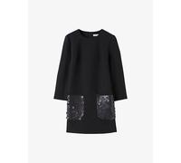 Joseph Womens Joseph Bixio Embellished-Pocket Satin Mini Dress Black 10
