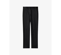 Joseph Womens Joseph Coleman Slim-Fit Mid-Rise Leather Trousers Black 8
