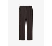 Joseph Womens Joseph Coleman Slim-Fit Straight-Leg Stretch-Gabardine Trousers Cocoa 12