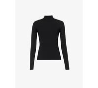 Joseph Womens Joseph High-Neck Stretch Silk-Blend Jumper Black L