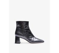 Joseph Womens Joseph Metallic Leather Heeled Ankle Boots Anthracite Eur 40 / 7 UK Women