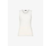 Joseph Womens Joseph Scoop-Neck Silk-Blend Tank Top Ivory M