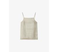 Joseph Womens Joseph Stace Grid-Print Silk Top Sand Dark Powder 12