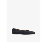 Joseph Womens Joseph Textured Flannel Ballet Flats Smoke Eur 40 / 7 UK Women