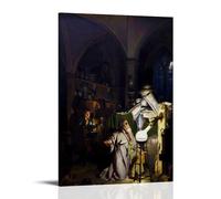 Joseph Wright of Derby（The Alchemist Discovering Phosphorus ） Wall Art Posters Art Canvas Painting Decor Wall Print Photo Home Modern Decoratives 12x18inch(30x45cm)