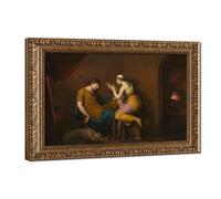 Joseph Wright of Derby The Corinthian Maid Poster Classic Artwork Gold Frame Canvas Wall Art Elegant Vintage Interior Decoration Piece8 L X 12" W