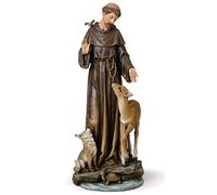 Joseph's Studio by Roman, 13.75" H St. Francis with Animals Figure, Religious Gift, Home Decor