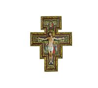 Joseph's Studio by Roman - Collection, 6" H San Damiano Cross, Made from Resin, High Level of Craftsmanship and Attention to Detail, Durable and Long Lasting