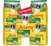 Josera Adult Festival complete dog food | For fussy dogs | Feed dry or wet for delicious gravy | Chicken & Salmon | All breed sizes | 5x0.9kg bags