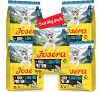 Josera High Protein Junior Sea Fish complete dry food | For active puppies & young dogs | All breeds | Grain-free | Lots of Salmon & Lamb | 5x0.9kg