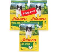 Josera Light & Vital complete dry dog food | Weight control | Lower fat | High fibre Cardiac support | Skeletal development | 3x3kg
