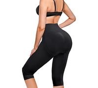 JOSERGO Shapewear Shorts for Women Tummy Control Capri Hi-waist Seamless Butt Lifting Shapewear Thigh Slimmer Body Shaper, Black, Medium