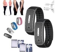 JOSFIT Ultrasonic Weight Loss Wristband, Slimpulse Ultrasonic Fat Blasting and Detoxing Wristband,Cutting-Edge Ultrasound Technology for a Perfect Body Shape (2 * Black)