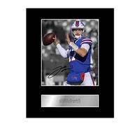 Josh Allen Signed Mounted Photo Display Buffalo Bills #01 NFL Printed Autograph Gift Picture Print
