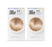 Josh Wood Colour - Ammonia-Free Hair Dye Duo Bundle - Permanent Hair Colour with 100% Grey Coverage - Vegan Friendly, Natural-Looking Results, Shiny & Hydrated Hair | 8.0 (Dark Blonde)