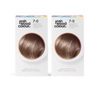 Josh Wood Colour - Ammonia-Free Hair Dye Pack of 2 - Permanent Hair Colour with 100% Grey Coverage - Vegan Friendly, Natural-Looking Results, Shiny & Hydrated Hair | 7.0 (Lightest Brown)