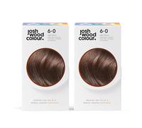 Josh Wood Colour - Ammonia-Free Hair Dye Pack of 2 - Permanent Hair Colour with 100% Grey Coverage - Vegan Friendly, Natural-Looking Results, Shiny & Hydrated Hair | 6.0 (Light Brown)