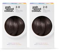 Josh Wood Colour - Ammonia-Free Hair Dye - Permanent Hair Colour with 100% Grey Coverage - Vegan Friendly, Natural-Looking Results, Shiny & Hydrated Hair | 2.0 (Black)