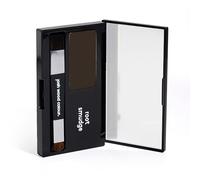 Josh Wood Colour (Dark Brown) Root Smudge with Two-Ended Brush and Mirrored Compact -Weightless Satin Powder, Non-Greasy,Non-Dye Alternative for Temporary Grey Hair Coverage, Apply to Dry Hair