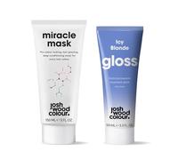 Josh Wood Icy Gloss & Miracle Mask Bundle, Refresh & Repair, Vegan | Semi-permanent colour gloss and deep repair mask that refreshes colour and nourishes hair for up to 6 washes. Vegan set.