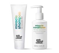 Josh Wood Miracle Shampoo & Conditioner, Fine & Fragile Hair, Colour Safe | Professional shampoo and conditioner duo for fine & fragile hair, protects colour, adds body and shine, nourishes