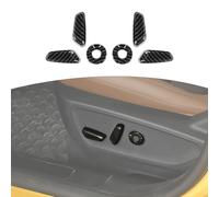 JOSHELA for F150 Power Seat Switch Cover Trim Fit for Ford F150 2015+ for Bronco/Bronco Sport 2021+ for Maverick 2022+ Black Carbon Fiber Interior Accessories 6pcs