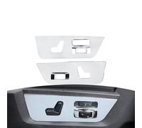 JOSHELA for RAM Power Seat Switch Panel Trim Cover for Dodge RAM 2010-2017 Chrome Interior Accessories 2pcs