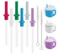 Joshey 6PCS Replacement Straws and Bite Values Compatible with Infantino My First Tumbler Kids 9 Oz,6 Pack Spill-Proof Replacement Silicone Tips Parts(Multicolor)