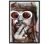 JosHoppenbrouwers Kurt Cobain, Nirvana art print (43x30.6cm) *Framed & signed