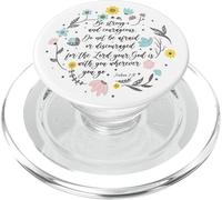 Joshua 1 9 Christian Bible Verse Pink Blue Scripture Quote PopSockets PopGrip for MagSafe