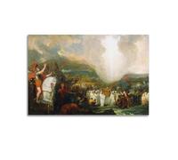 Joshua Passing The River Jordan with The Ark of The Covenant by Famous Painter Benjamin West Artwork Poster Print Photo Art Canvas Home Decorative Bedroom Modern Decors 20x30inch(50x75cm)