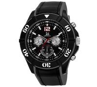 Joshua&Sons Men's Stratos 49mm Japanese Chronograph Quartz in Black Joshua&Sons Black One Size
