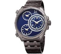 Joshua&Sons Men's Veyloran Axis 46mm Japanese Quartz Multi-Time in Blue Joshua&Sons Blue One Size