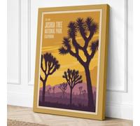 Joshua Tree at Dusk Vintage Canvas Wall Art Print 24x16 Inch (61 x 41 cm)