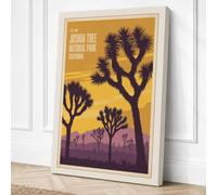 Joshua Tree at Dusk Vintage Canvas Wall Art Print 24x16 Inch (61 x 41 cm)