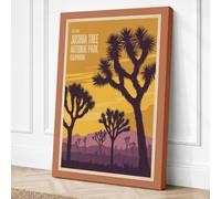 Joshua Tree at Dusk Vintage Canvas Wall Art Print 36x24 Inch (91 x 61 cm)