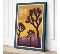 Joshua Tree at Dusk Vintage Canvas Wall Art Print 36x24 Inch (91 x 61 cm)