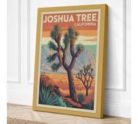 Joshua Tree at Sunset Vintage Canvas Wall Art Print 30x20 Inch (76 x 51 cm)