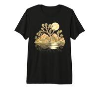 Joshua Tree Desert Moon Reflection Landscape Premium T-Shirt