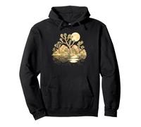 Joshua Tree Desert Moon Reflection Landscape Pullover Hoodie
