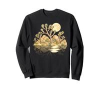 Joshua Tree Desert Moon Reflection Landscape Sweatshirt