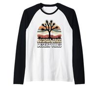 Joshua Tree Desert Vibes Sunset Landscape Art Raglan Baseball Tee