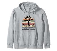 Joshua Tree Desert Vibes Sunset Landscape Art Zip Hoodie